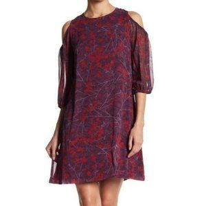 Gabby Skye cold shoulder 3/4 sleeve shift dress- 12